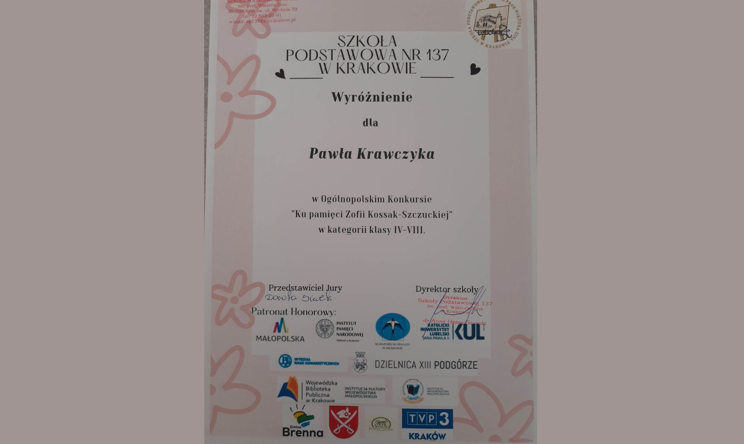 Ogólnopolski Konkurs „Ku pamięci Zofii Kossak Szczuckiej”