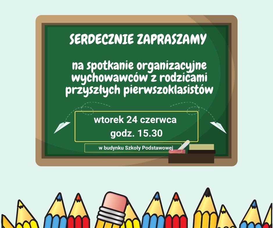 Spotkanie organizacyjne dla rodziców przyszłych pierwszoklasistów
