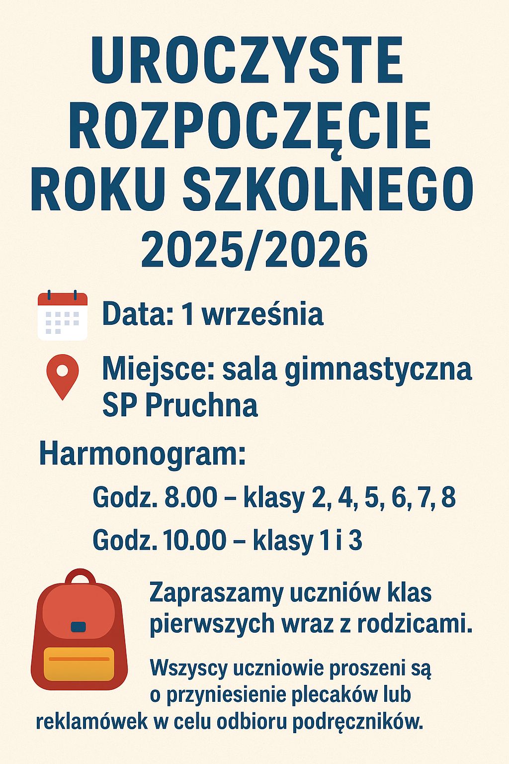UROCZYSTE ROZPOCZĘCIE ROKU SZKOLNEGO 2025/2026