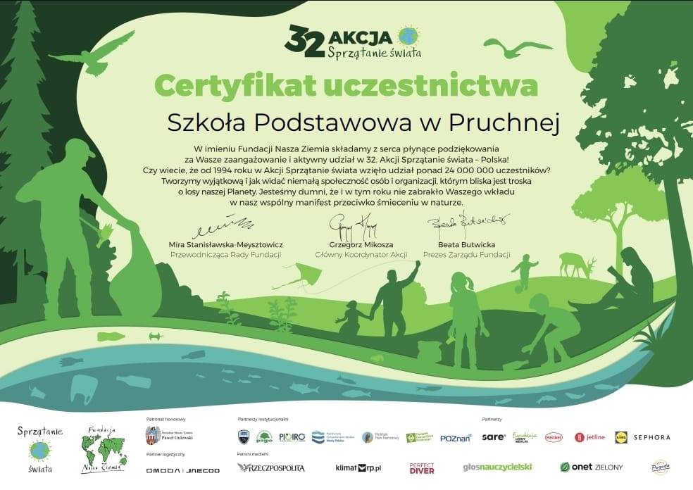 CZWARTOKLASIŚCI W AKCJI SPRZĄTANIA ŚWIATA
