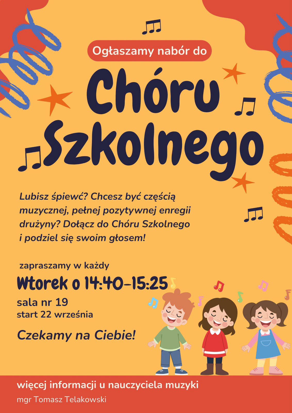 Nabór do chóru szkolnego