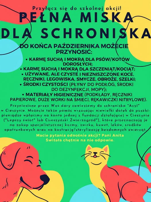 PEŁNA MISKA DLA SCHRONISKA